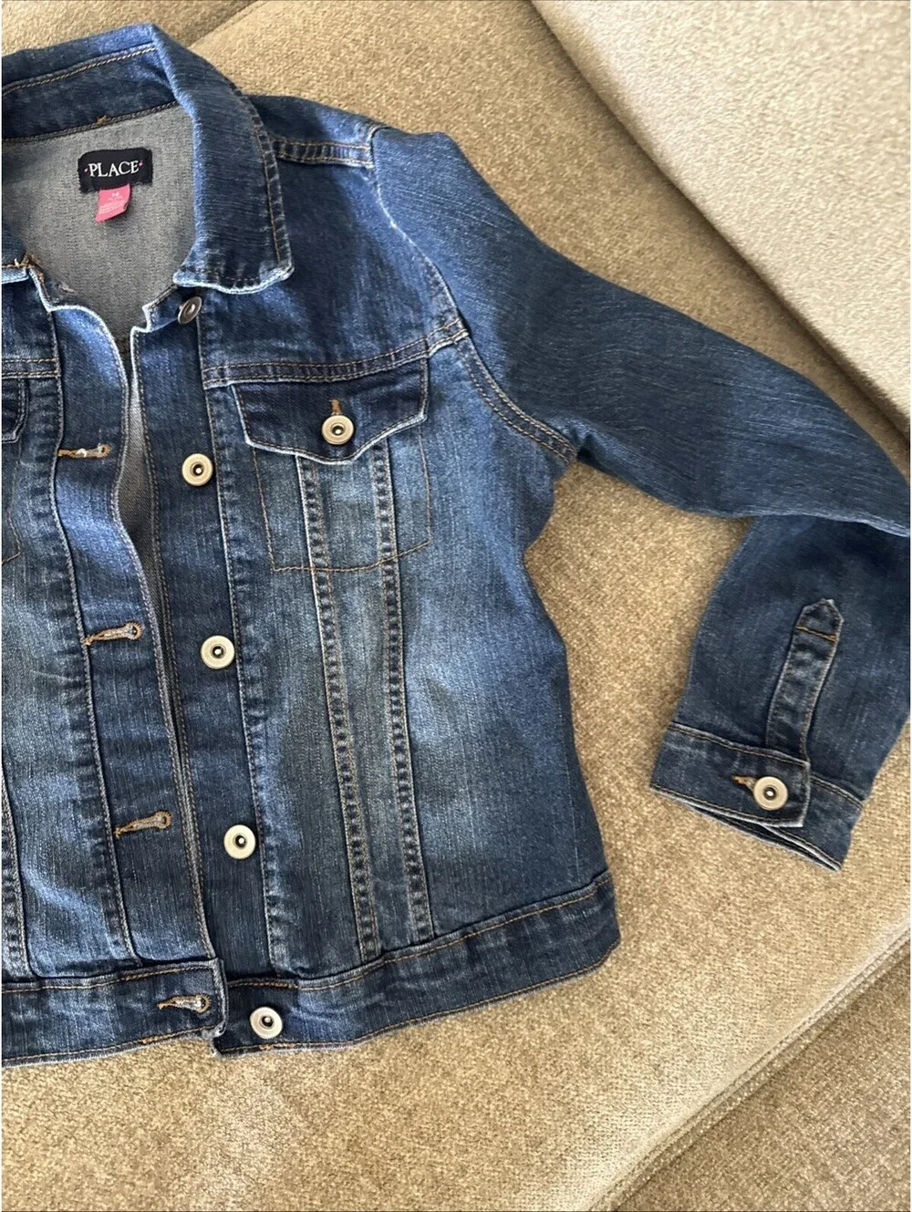 Children's Place Girls Denim Jean Jacket Size 14 XL